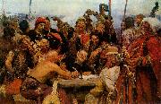 llya Yefimovich Repin The Reply of the Zaporozhian Cossacks to Sultan of Turkey France oil painting artist